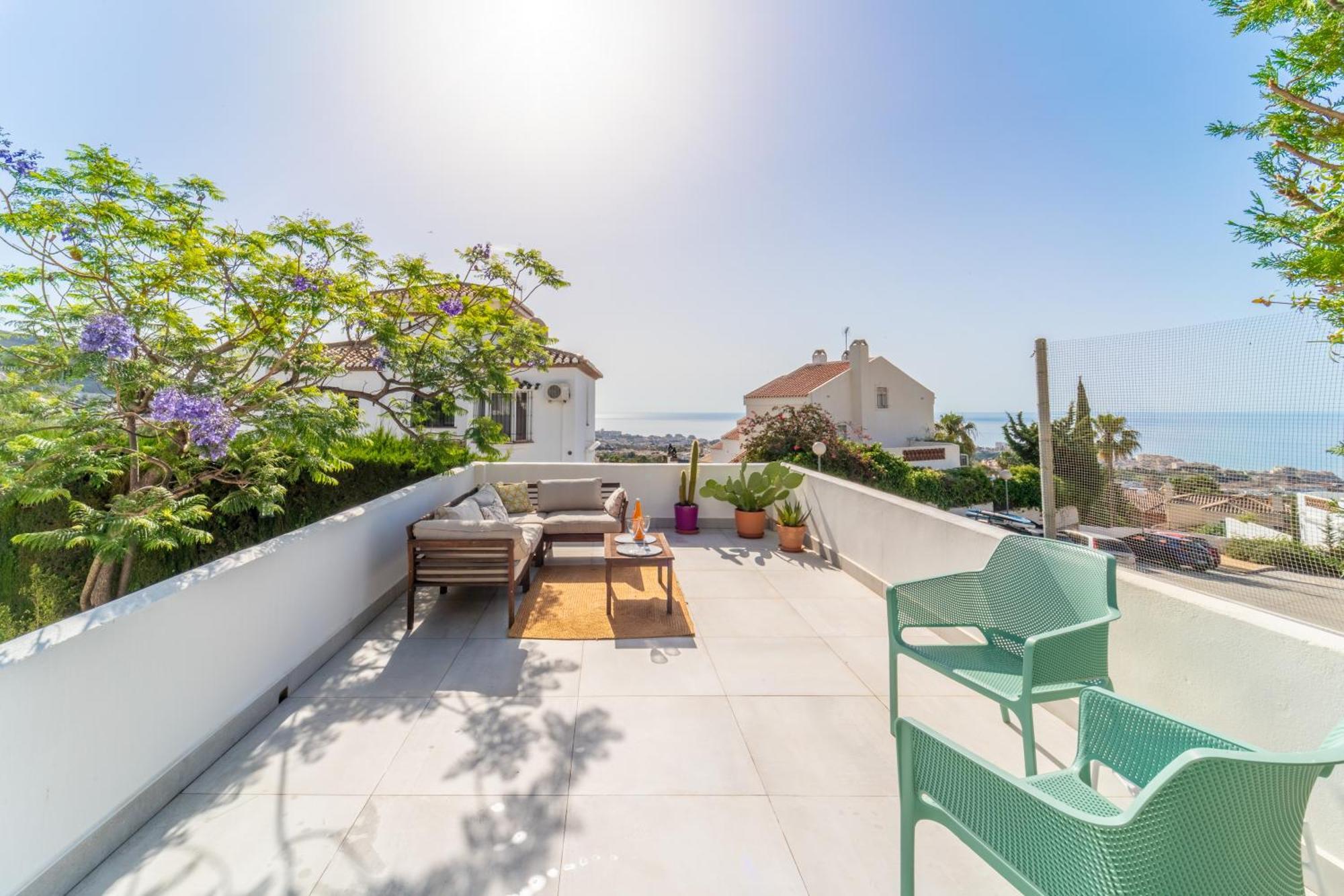 A Terrace With Sea View, 2 Bedrooms Apartment In Benalmádena Eksteriør bilde
